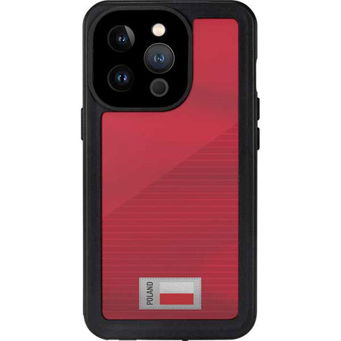 Poland Soccer Flag iPhone 15 Pro Waterproof Case